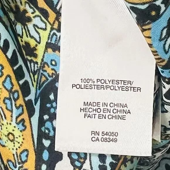 Jones Studio Separates Woman’s Multi Color Paisley Sleeveless Blouse Size XL EUC - Picture 12 of 12